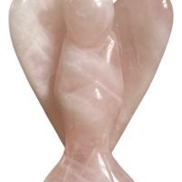 1 Ángel De Cuarzo Rosa Protección Estatuilla Piedra Natural