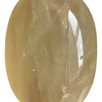 1 Piedra De Masaje Palmstone Cuarzo Citrino Forma Jabon