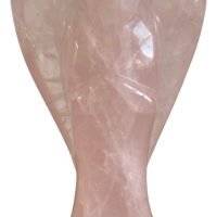1 Ángel De Cuarzo Rosa Protección Estatuilla Piedra Natural