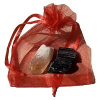 Kit Cuarzo Citrino Y Turmalina Negra Premium Natural