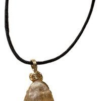 Dije De Cuarzo Citrino Piedra Natural Amuleto Ujm