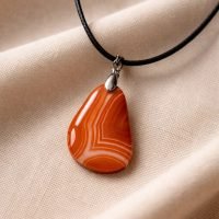 1 Dije De Ágata Cornalina 100 % Piedra Natural Ujm