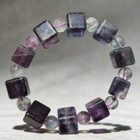 1 Pulsera De Fluorita Arcoiris Piedra Natural Amuleto Reiki
