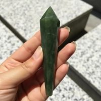 1 Varita De Jade Chino Verde Piedra Energetica Natural