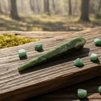 Varita De Jade Chino Verde Piedra Energetica Natural