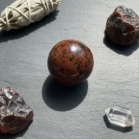 1 Esfera Obsidiana Mahogany 2 Cm Reiki Mineral Colección