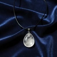 1 Dije Gota De Cuarzo Blanco Hialino Reiki Piedra Natural
