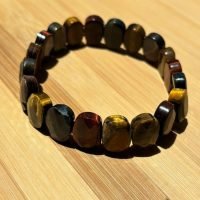 D_654776-MLM109711100140_042026-F.jpg Brazalete Pulsera Ojo De Tigre/ Toro/ Y Halcon Elástico