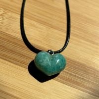 Dije De Cuarzo Amazonita En Forma De Corazon Piedra Natural