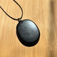 1 Dije Obsidiana Negra Piedra Natural Volcanica
