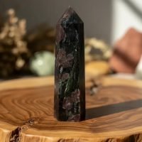1 Obelisco Piedra Natural Astrofilita Granate 7.5 Cm