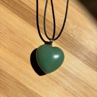 1 Dije Corazón De Aventurina Verde 3 Cm Piedra Natural