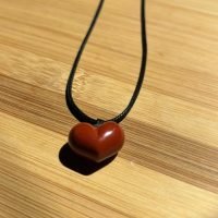 Dije De Jaspe Rojo En Forma De Corazon Piedra Natural