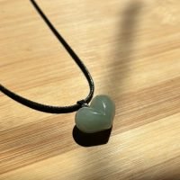 Dije Aventurina Verde En Forma De Corazon Piedra Natural