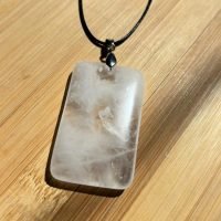 Dije Cuarzo Hialino Natural Pasacadenachakras Reiki Yoga