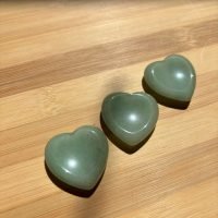 1 Piedra Cuarzo Verde Aventurina Corazon Masaje Worry Stone