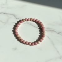 D_903240-MLM112454719267_052026-F.jpg 1 Pulsera Rodonita 6 Mm Natural Reiki Chakras Semipreciosa
