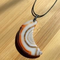 Dije De Ágata Naranja 100% Piedra Natural Ujm