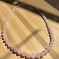 1collar Cuarzo Rosa Esferas Estilo Degradado Natural Amuleto