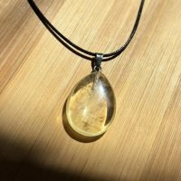 1 Dije Gota Cuarzo Citrino Amarillo Reiki Piedra Natural