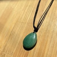 Dije Aventurina Verde Gota Piedra Natural Atrae Salud