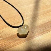 Dije De Cuarzo Citrino En Forma De Corazon Piedra Natural
