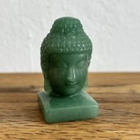 Estatua Cuarzo Aventurina Verde Cabeza De Buda Piedra